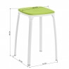 Tabouret de cuisine design coloris vert (lot de 6) Maxime