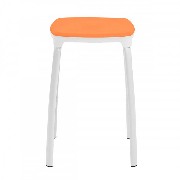 Tabouret de cuisine design coloris orange (lot de 6) Maxime