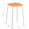 Tabouret de cuisine design coloris orange (lot de 6) Maxime