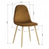 Chaise de salle à manger design en velours marron (lot de 4) Charlestone