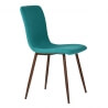 Chaise de salle à manger design en tissu vert (lot de 4) Scarlette