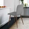 Chaise de salle à manger design en tissu gris (lot de 4) Scarlette