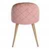 Chaise de salle à manger design en tissu rose (lot de 2) Zumba