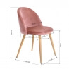 Chaise de salle à manger design en tissu rose (lot de 2) Zumba