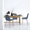 Chaise de salle à manger design en tissu bleu (lot de 4) Charlestone II