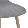 Chaise de salle à manger design en tissu gris (lot de 4) Charlestone II