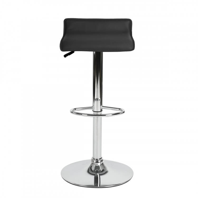 Tabouret de bar design métal et PU noir Ornella