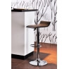 Tabouret de bar design métal et PU noir Ornella