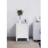 Meuble de rangement design 1 porte en métal blanc Belfast