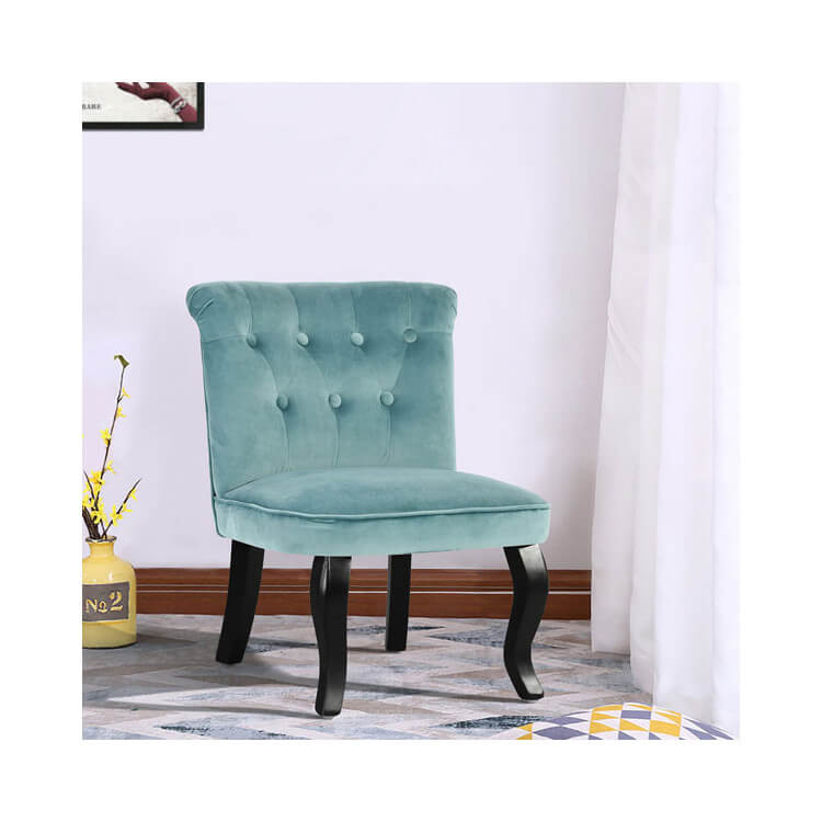 Fauteuil crapaud contemporain en velours bleu (lot de 2) Babylone