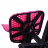 Chaise de bureau design en PVC rose Claudia