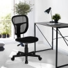Chaise de bureau contemporaine en tissu noir Berengere