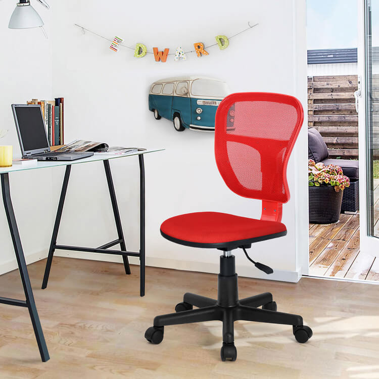 Chaise de bureau contemporaine en tissu rouge Berengere