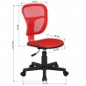 Chaise de bureau contemporaine en tissu rouge Berengere