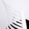 Fauteuil de bureau design tissu noir/PVC blanc Bagdad