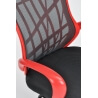 Fauteuil de bureau design PVC rouge/tissu noir Bogota