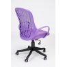 Fauteuil de bureau design PVC violet/tissu violet Bogota