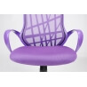 Fauteuil de bureau design PVC violet/tissu violet Bogota