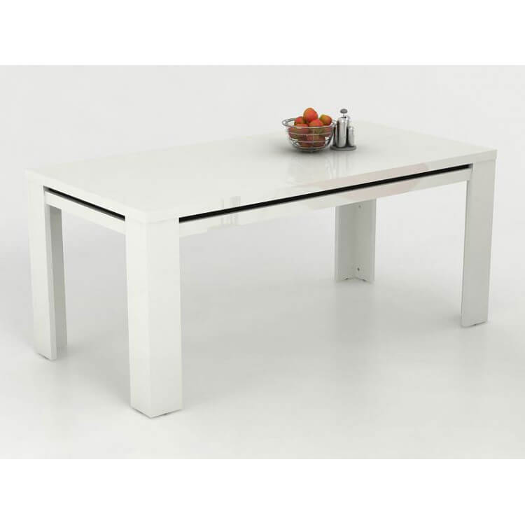 Table de salle à manger design coloris blanc Matisse