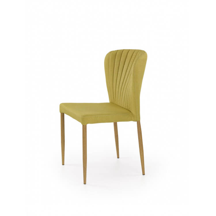 Chaise de salle à manger design en tissu olive (lot de 4) Melba
