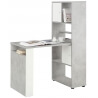 Bureau contemporain avec rangement coloris gris pierre/blanc mat Adelice