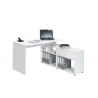 Bureau contemporain avec rangement coloris blanc Adolphe