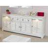 Buffet/bahut contemporain 240 cm chêne blanchi Daytona