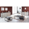 Buffet/bahut contemporain 210 cm coloris chêne gris/anthracite Cobra