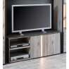 Meuble TV contemporain 135 cm coloris chêne gris/anthracite Cobra