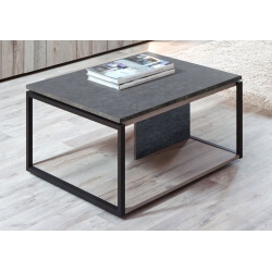 Table basse contemporaine coloris chêne gris/anthracite Cobra II