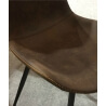 Chaise de salle à manger design en tissu marron (lot de 2) Trudie