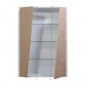 Vaisselier/argentier design coloris chêne/blanc brillant Loic