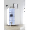 Vaisselier/argentier design 1 porte/2 tiroris laqué blanc mat Martin