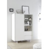 Vaisselier/argentier design 1 porte/2 tiroris laqué blanc mat Martin