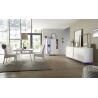 Vaisselier/argentier design 1 porte/2 tiroris laqué blanc mat Martin