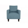 Fauteuil fixe contemporain en tissu bleu jean Suzana