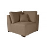 Canapé d'angle fixe modulable contemporain en tissu beige Savina