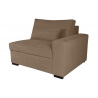 Canapé d'angle fixe modulable contemporain en tissu beige Savina