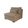 Canapé d'angle fixe modulable contemporain en tissu beige Savina