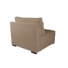 Canapé d'angle fixe modulable contemporain en tissu beige Savina