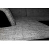 Canapé d'angle fixe contemporain en tissu noir et gris Lorenzo II