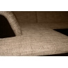 Canapé d'angle fixe contemporain en tissu cappucino et chocolat Lorenzo