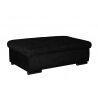 Pouf coffre contemporain en tissu noir Lorenzo