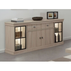 Buffet/bahut contemporain 197 cm coloris orme naturel Vaucluse