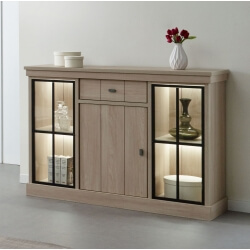 Buffet/bahut contemporain 144 cm coloris orme naturel Vaucluse