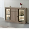 Buffet/bahut haut contemporain 144 cm coloris orme naturel Vaucluse II