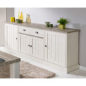 Buffet/bahut contemporain 215 cm chêne beige/mélèze Samos