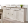 Buffet/bahut haut contemporain 259 cm chêne beige/mélèze Samos