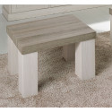 Table basse contemporaine carrée coloris chêne beige/mélèze Samos I