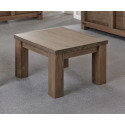 Table basse carrée contemporaine coloris chêne brun Koxie